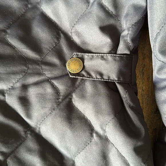 H&M L.O.G.G. Diamond Quilted Navy Jacket Size 8 - Picture 11 of 13